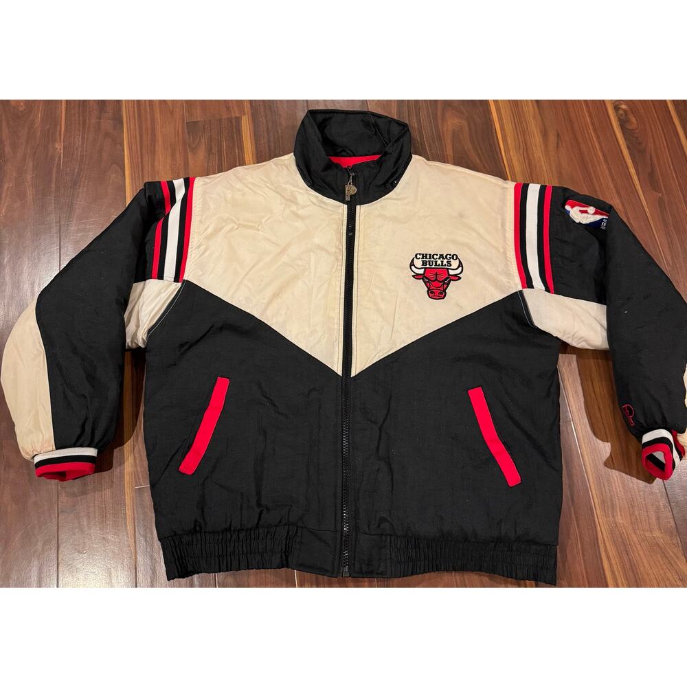 Vintage 90s Pro Player Chicago Bulls Jacket XL Made in Korea NBA Licensed